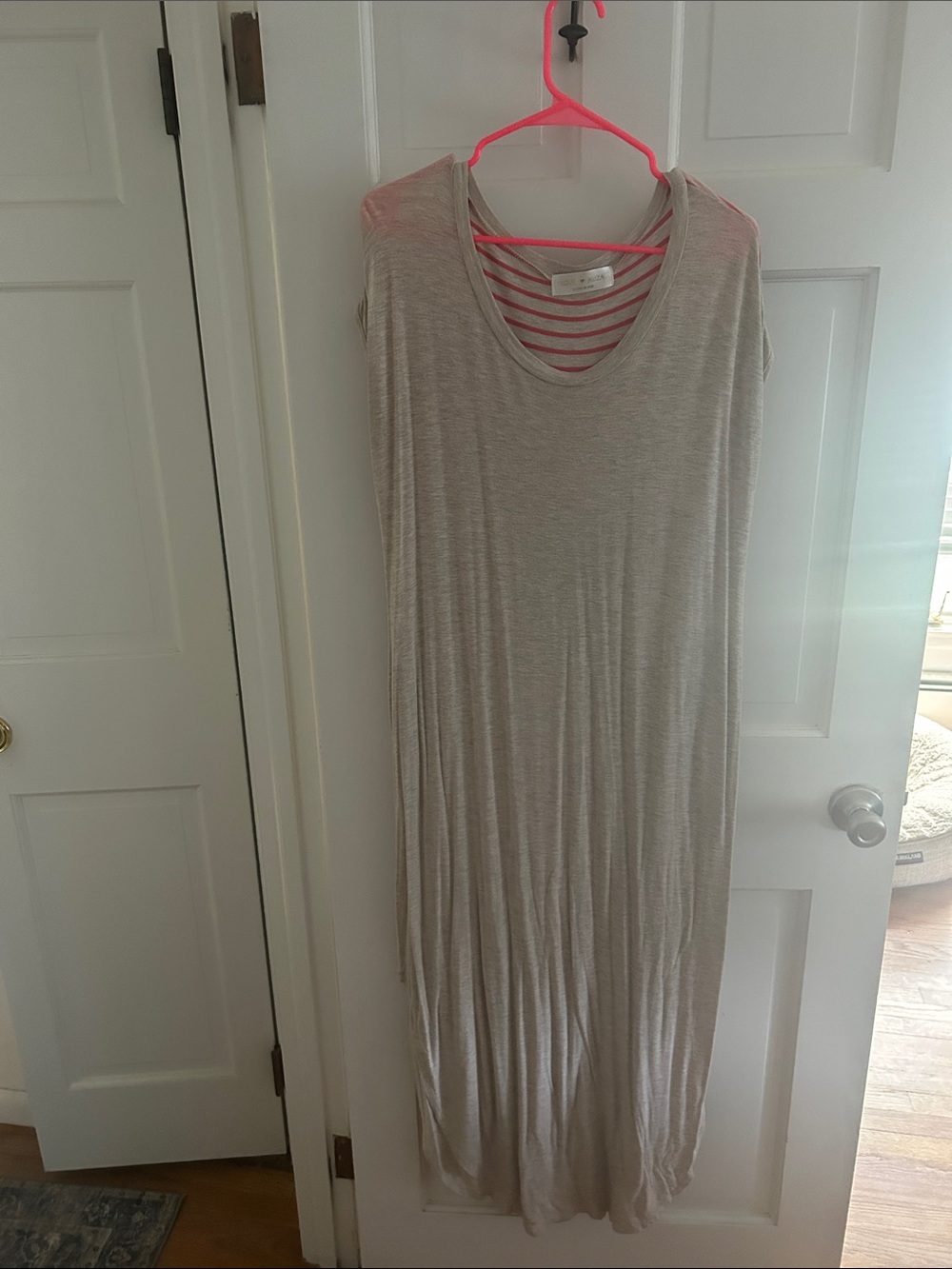 Sleeveless Beige Maxi Dress with Ladder Back Detail